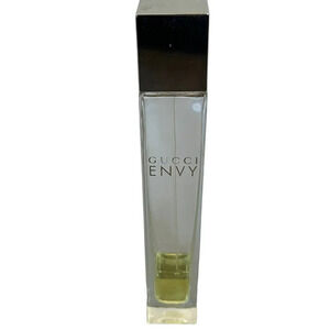 Gucci Envy Perfume Glass Bottle Made in France Spray Bottle 100 mL Used 10%